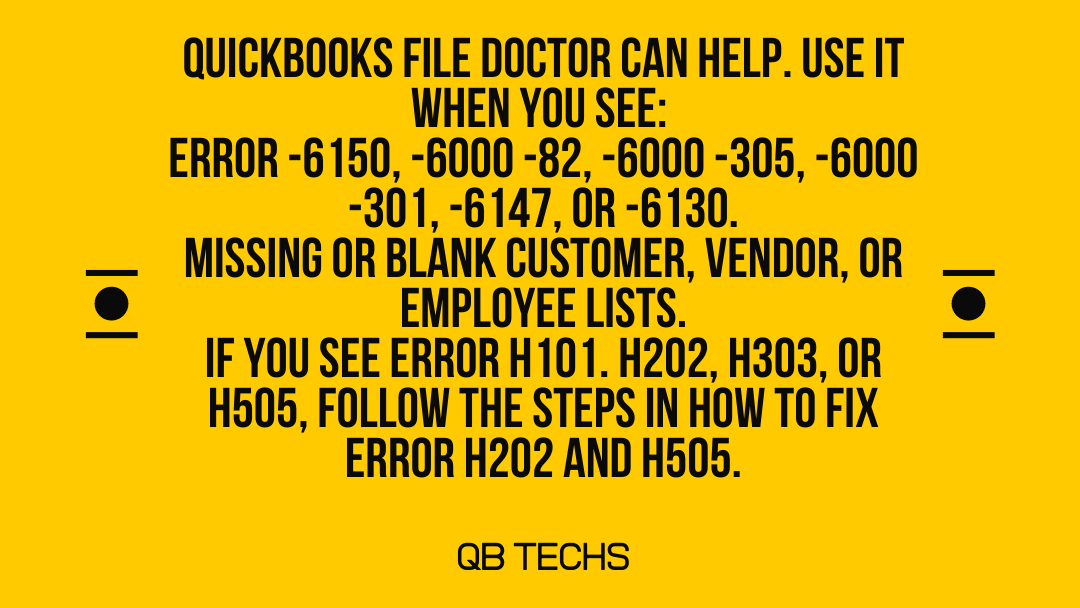 fix company files with quickbooks file doctor
