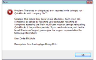 Quickbooks Error 80029C4A
