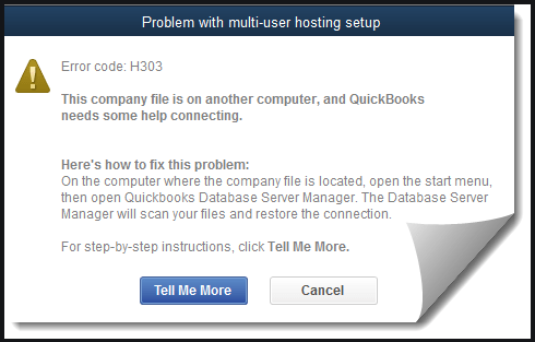 Quickbooks Error H303