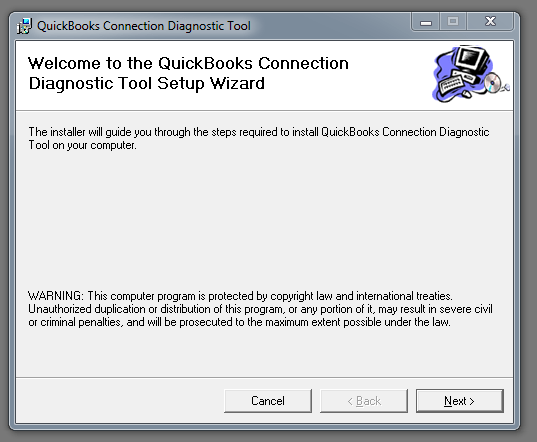 QuickBooks Connection Diagnostic Tool Setup Wizard