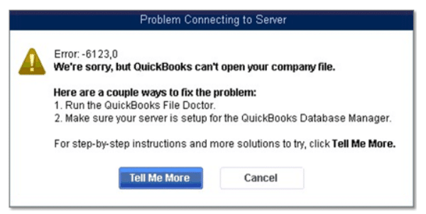 Quickbooks Error -6123 0