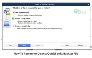 Open restore QuickBooks company file