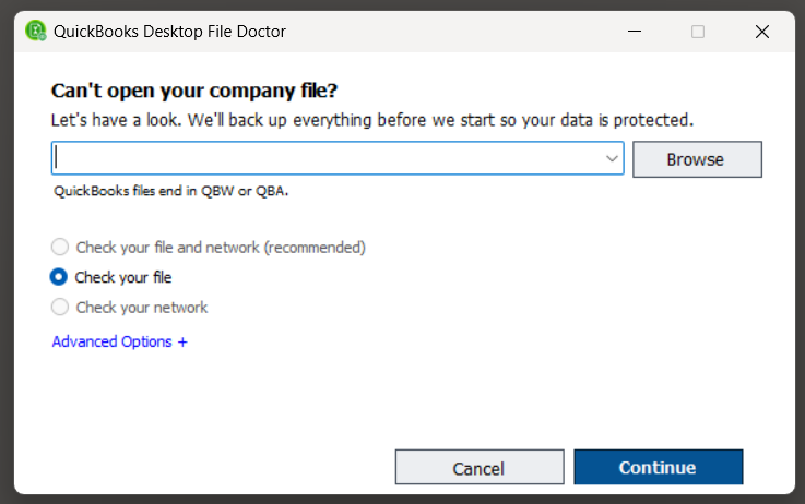 QuickBooks desktop file doctor