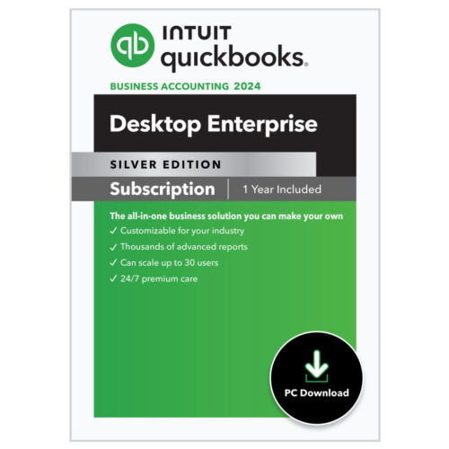 Qb24 Quickbooks Enterprise Silver 2D Dl 1024X1024 1